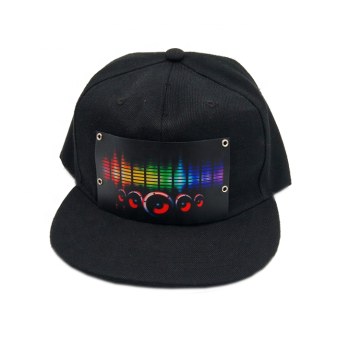EL Light Panel Cap: drahtloser Wechselrichter -Party -Musik -Musik aktiviert El Flashing Hut