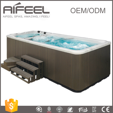 CE ROHS approved freestanding massage swim spa pool hot tub balboa control system acrylic outdoor swimming pool