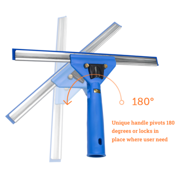 2023 Hot Selling Swivel Window Squeegee with Comfortable Handle and High Quality Rubber Blade