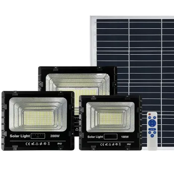 2023 New Wall Light: High-Quality Waterproof IP65 Aluminum LED Outdoor Flood Lamps - Solar Power 100W/200W/300W