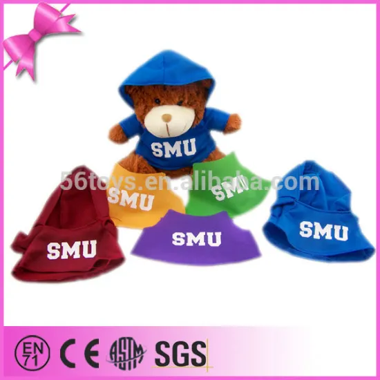 Custom Brown Teddy bear Toy With Colorful Sweater Cheap Animal Stuffed Toy