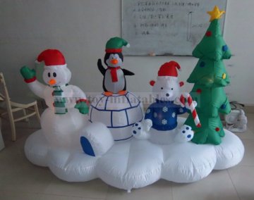 Innovative customized inflatable snowman air dancer