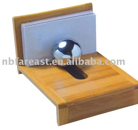 bamboo memo & name card holder