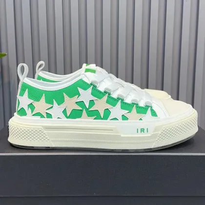 Luxury Amiry Canvas Shoes - Embroidered 'Am' Letter Style Trainer