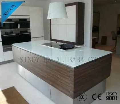 White Painted Glass Vidrio Pintado en Blanco for Kitchen Wall Glass