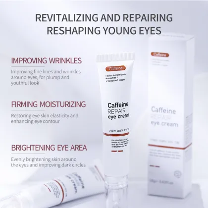 Caffeine Eye Cream for Dark Circles, Puffiness, Firming, Brightening & Hydration