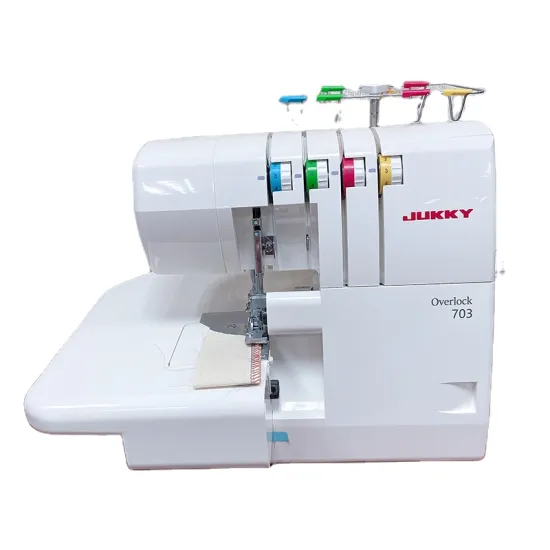 JK-703 Domestic Portable Overlock Sewing Machine - 4 Thread Home Use for Sweaters and Jersey