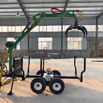Remote Hydraulic Winch Wood Trailer Log Loader Timber Trailer