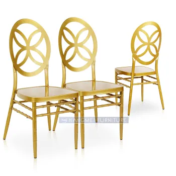 Modern Design Iron Chiavari Chair - Stackable Metal Banquet Chair for Dining & Cross-Border Export