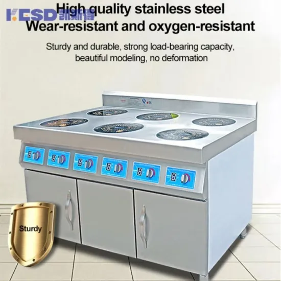 Kitchen Cooking Equipment Induction Wok Cooker with Cabinet