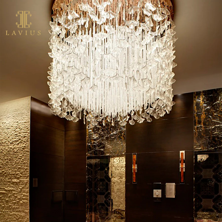 Golden Large Creative Custom Chandelier Hotel Corridor Hall Custom ...