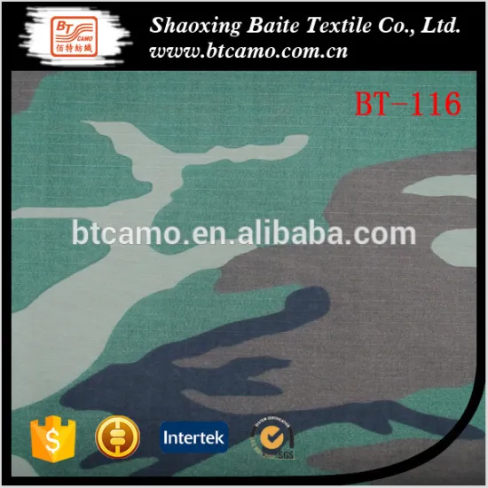 Twill Military Woodland Camouflage Army Printed Fabric