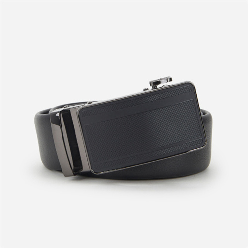 Men's Glossy Fine-Line Automatic Buckle Belt