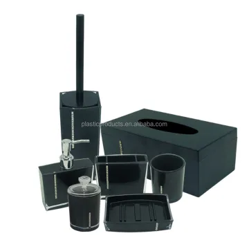 7-Piece Plastic Luxury Bathroom Set: Premium Accessories for Your Bath Space