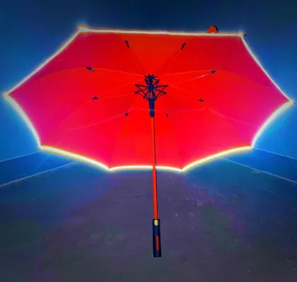 Extra Large Reflective Golf Umbrella: Sun, Rain, Night Safety