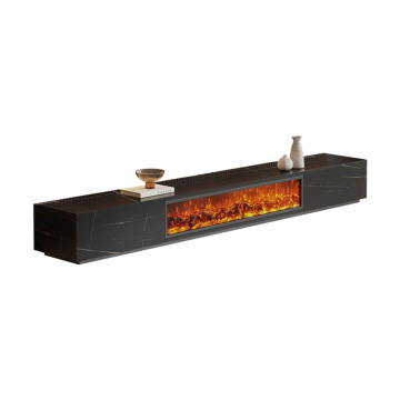 Nordic Grey Marble Top Console Stand for Fireplace and TV