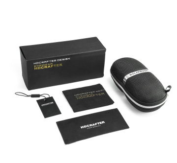 HDCrafter Brand Classic Sunglasses Case - Black Lunes Pouche en tissu avec logo personnalisable
