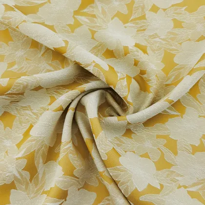 polyester floral brocade satin jacquard fabric