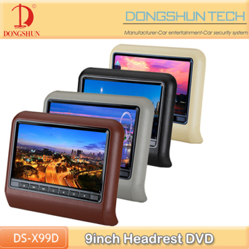 In car 9inch best dual screen portable dvd player with USB/SD