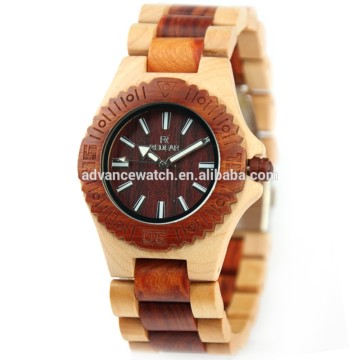 hot sale men watch | royal wooden crown watch with wooden watch band | bamboo wristwatch, China factory made watch