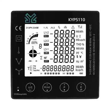 Messo di potenza multifunzione del display LCD montato a parete per Modbus RS485 pannelli trifase