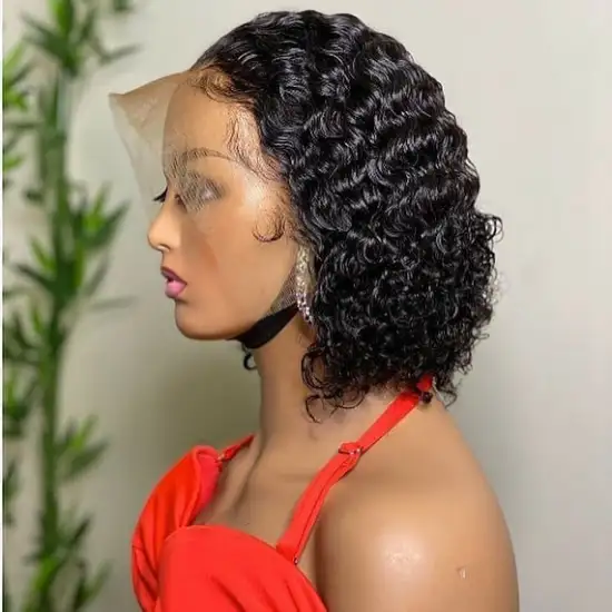 13x4 Lace Frontal Wholesale Cheap Wig Deep Curly Raw Virgin Cuticle Aligned hair Brazilian bob Wigs