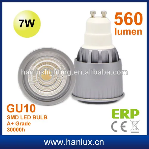 2014 NEW 7W COB LED bulb 560lm Aluminium body 30000h life CE ROHS ERP