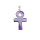 Amethyst Handmade Craved Ankh Pendant (20x30mm) Necklace 45cm Black Cord