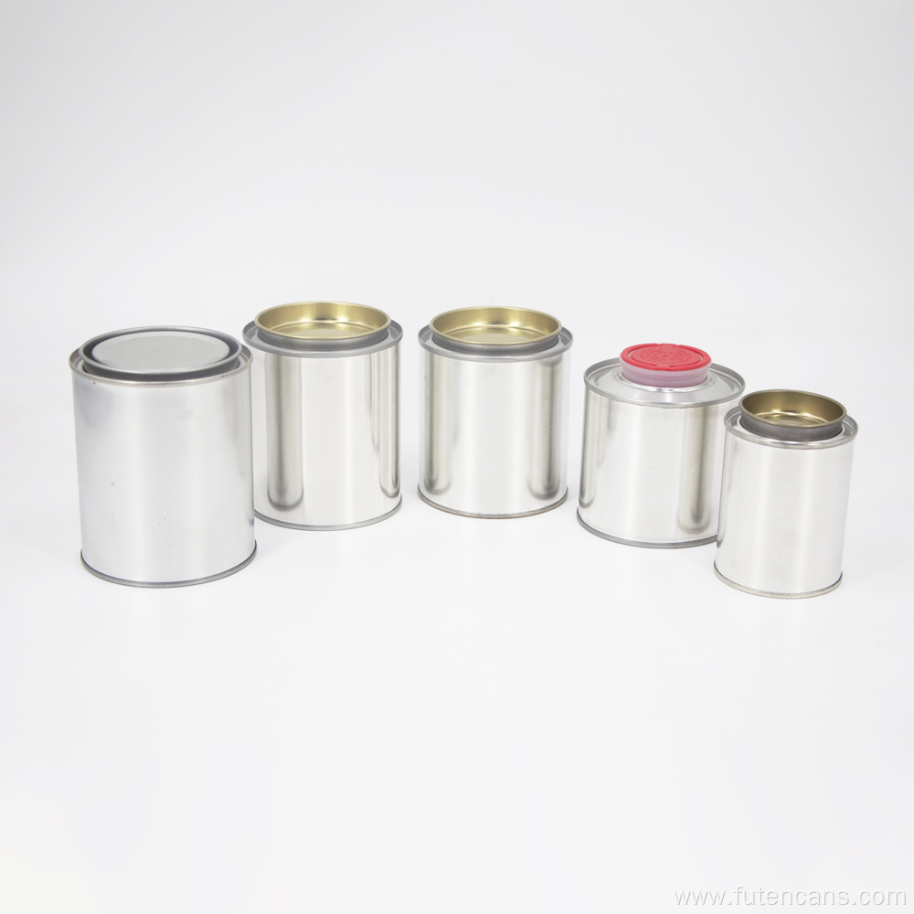 Round metal industrial paint glue packing tin cans