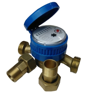 ISO 4064 Class B Brass Water Flow Meters for OEM Applications: Sizes 13mm to 20mm