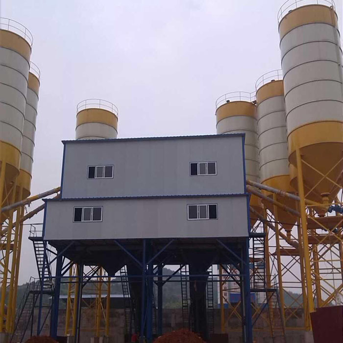 Stationary type 180m3h concrete batching plant for sale