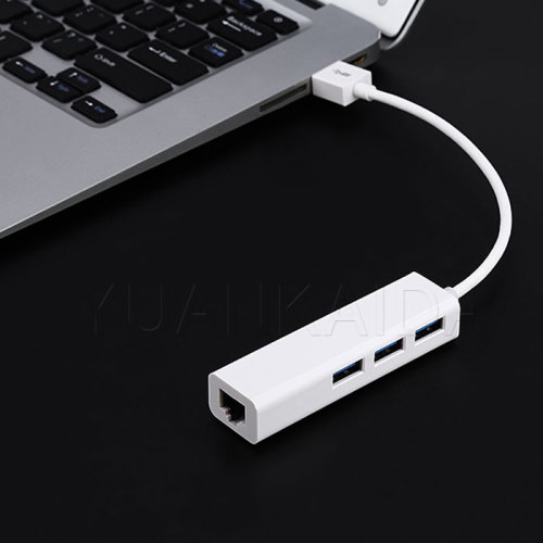 External USB to hub3 Ethernet splitter