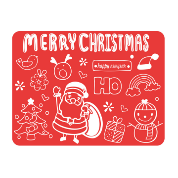 Merry Christmas Design Silicone Placemat para niños