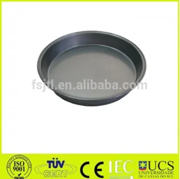 Round Black Non stick cake baking pan pizza plate