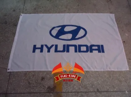 HYUNDAI car racing team flag HYUNDAI car club banner 90*150CM 100% polyster
