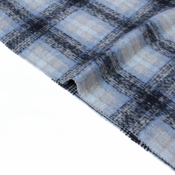 Scottish Check Black Blue 100% Polyester Fabric