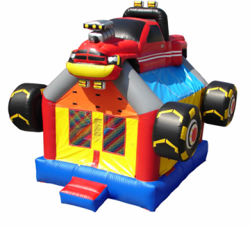Green Inflatable Tractor Bouncy House & Blue Inflatable Tractor Bouncer - Unique Design Jump Truck
