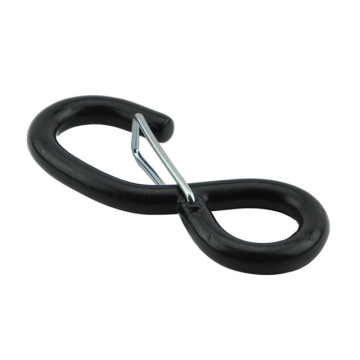 Aangepaste 25 mm 1500 kg rubberen zwarte metalen snap hook