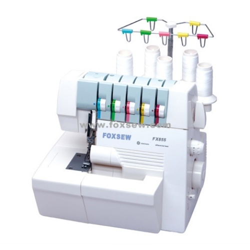 Máquina de coser Overlock doméstica de 5 hilos
