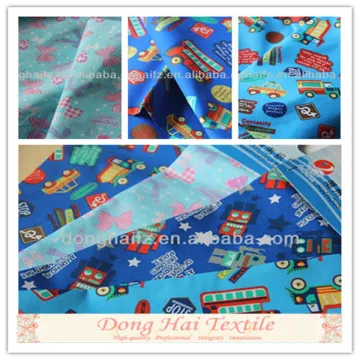 polyester cotton shirting fabric with catoon pattern