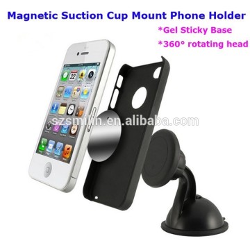 Manufacturer selling 360 degree adjustable Universal Gel Sticky Car Suction Cup Magnetic Car Phone Holder With Quick-Snap