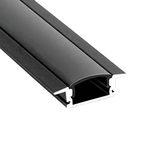 Black Silver LED Linear Light Aluminum Profile U-Shaped Slot Concealed Track