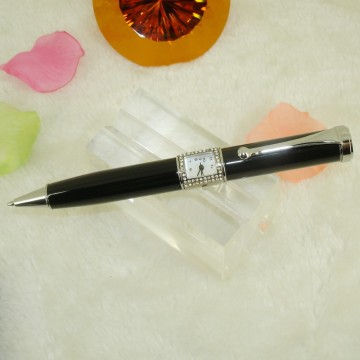 Black Ballpoint Pen with Watch for Retail Shop Design Writing Pen for Men's Gifts Office & School Supplies Business Pens