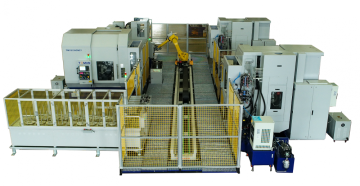 Full automatic gear hobbing/milling/shaving/cleaning robot