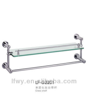 cosmetic glass towel shelf display stand