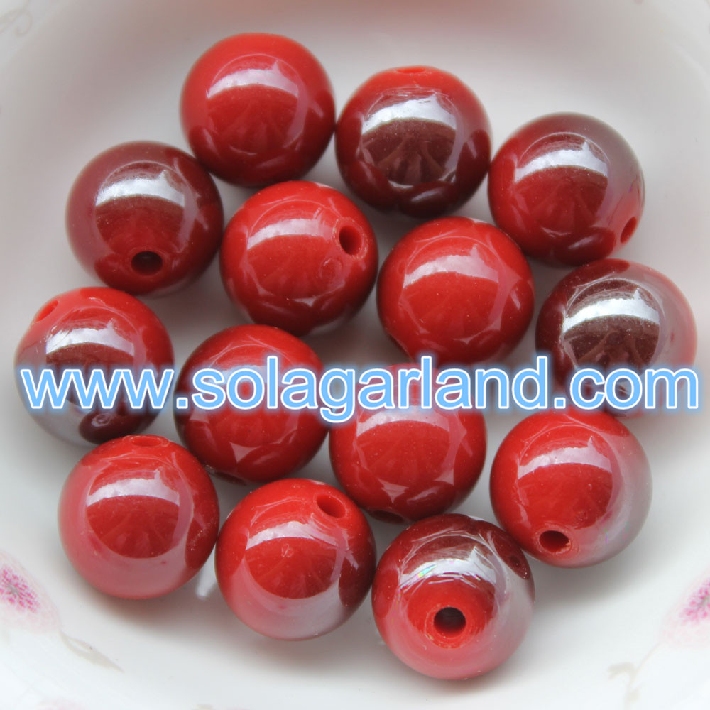 Metallic Two Tone Round Beads