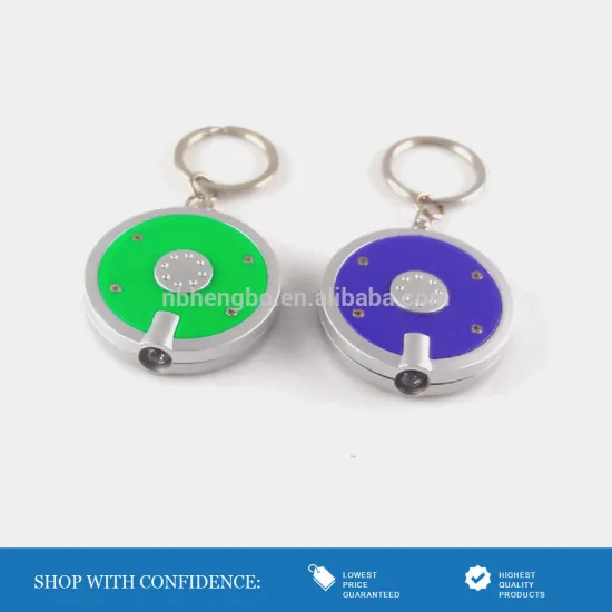 cheap round plastic souvenir led flashlights key chain torch