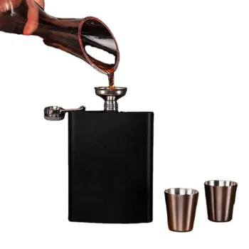 Customizable 8oz/9oz/10oz Wine Flagons with Funnel in 304 Stainless Steel Vacuum Insulated Pot Sets - Luxury Manufacturer Sale