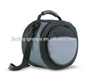 Round polyester lunch tote with handle and shoulder handle,lunch bag ,lunch box