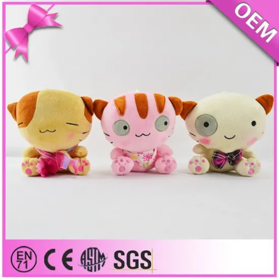 Promotional gift wholesale creative mini cute stuffed plush cat toy